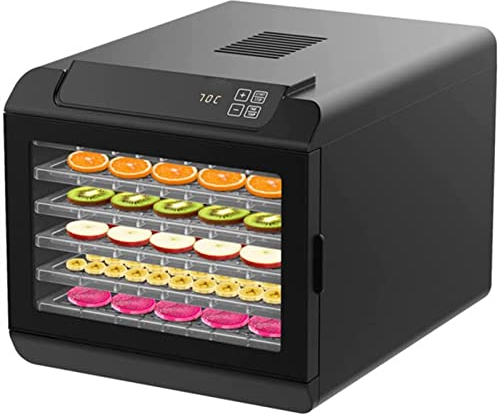 NUANYI Déshydrateur Alimentaire, sèche-Fruits à 6 Couches, Thermostat 35-70 ℃, pour séchoir Professionnel Jerky Maker pour Fruits, légumes, viandes, bœuf