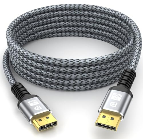 looyotul 8K DisplayPort Cable,DP 1.4 Cable 7m(8K60Hz,4K@144Hz,2K@240Hz) Support 32.4Gbps,Gold Plated Connector,High Refresh Rate for Gaming Monitor,HDR,FreeSync G-Sync,Graphics Card,PC