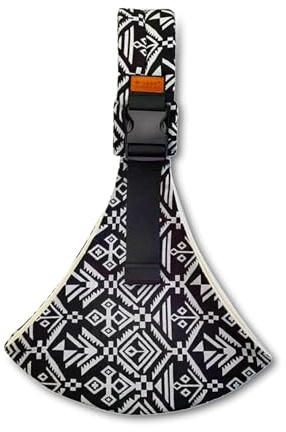 Baby-Tragetuch für Neugeborene bis Kleinkinder, verstellbar, ein-Schulter-Design, mit Hüftsitzstütze, arbeitssparende Babytrage, 4,5–13,6 kg (schwarzes Segelboot)