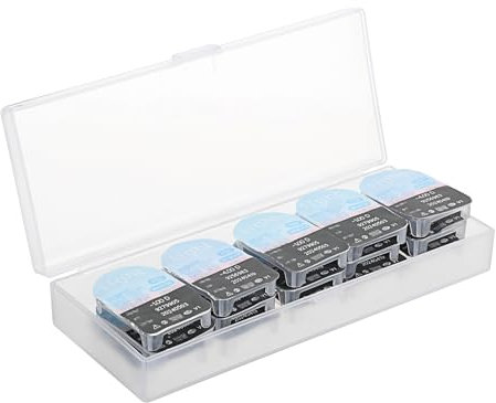 SUMTree 2 Pack Plastic Contact Lenses Cases for Eyes, Daily Colored Contact Lenses Organisers with LR Tags, Portable Contact Lenses Cases for Travel Home, 16.5 * 6.5 * 2.8cm, Clear