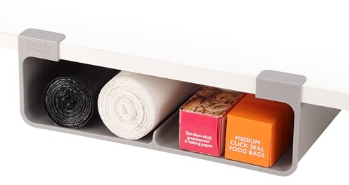 Joseph Joseph CupboardStore Unter-Regal-Organizer, Für Große Rollen/Schachteln, Montage mit 3M VHB-Klebeband oder Schrauben, Für Einheiten über 33 cm