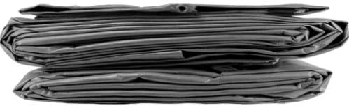 3x3 Grey Tarpaulin - 200gsm Heavy Duty Tarp Sheet Cover - 9.84ft x 9.84ft Waterproof Multi-Use Sheet with Eyelets for Garden, Caravan, Camping, Ground Cover