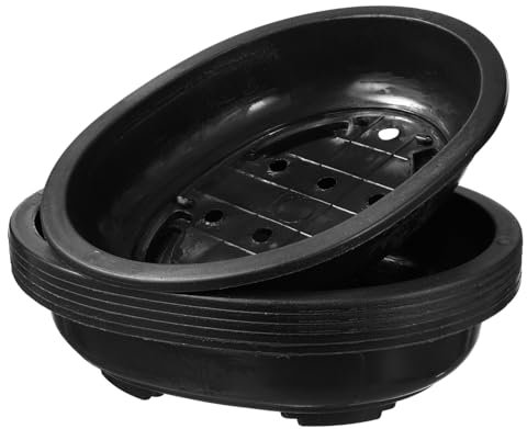 BESPORTBLE Lot De 6 Pots À Bonsaï Ovales À Grand Drainage en Plastique pour La Maison Le Bureau Et Le Jardin