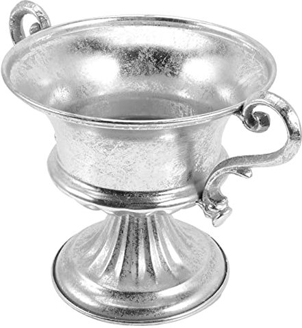 Macetero de urna de metal, taza de trofeo, florero, cuenco, maceta de estilo vintage, centros de mesa de boda, florero alto, florero de trompeta, soporte de flores for decoración de fiesta de boda