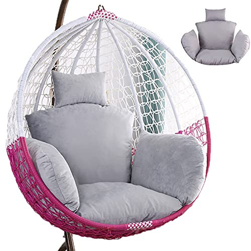BDSHGRDH Schaukelstuhl Kissen， Schaukelstuhlkissen for den Außenbereich, Hängekorb-Rattan-Stuhlkissen mit abnehmbarem Bezug, Terrassenmöbelkissen for den Hängemattengarten