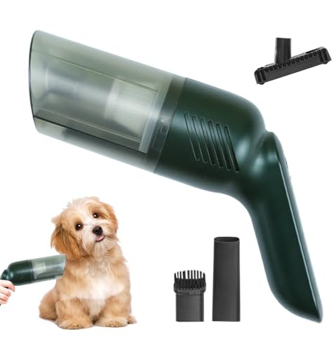 yakermur Aspiradora de pelo de perro, aspiradora inalámbrica para aseo de pelo para gatitos, removedor de pelusa de animales pequeños, suministros multifuncionales de aseo de mascotas para uso en