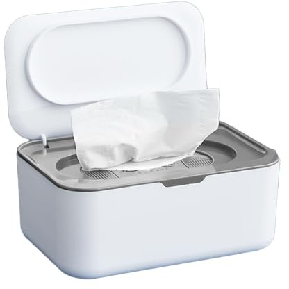 Spenderbox für Feuchttücher, nachfüllbar, für feuchtes Toilettenpapier, staubdichter Behälter mit Deckel, Aufbewahrungsbehälter für Feuchttücher, für Zuhause, Küche, Auto