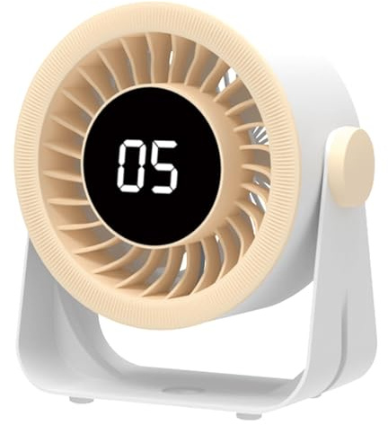 Ventilador De Escritorio Pequeño - Circulador De Aire Portátil - 6 Velocidades | Ventiladores De Mesa Recargables Con Flujo De Aire Turbo | Inclinación Ajustable Para Dormitorio Hogar Dormitorio