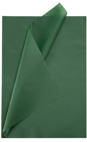 GAKA FAVOR Seidenpapier Dunkelgrüne - 50x70cm,50 Blatt Seidenpapier Geschenkpapier Grün für Kunsthandwerk Ideen, Verpacken, Gastgeschenke