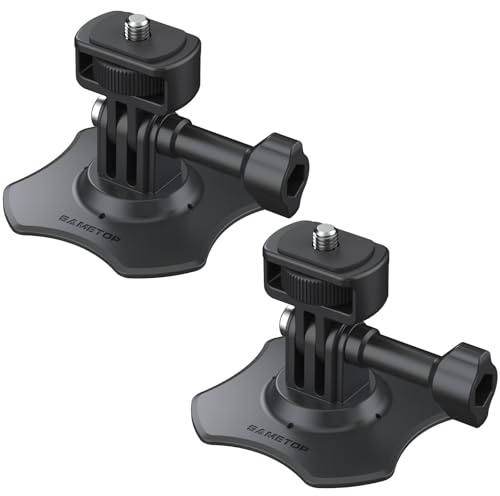 Sametop Helmhalterung Flexible Klebepads Helmet Mount für Insta360 GoPro | für Go Pro Hero 13 12 11 10 Max 9 8 7 6 Session Mission Insta 360 X5 X4 X3 X2 ONE DJI Osmo Action Kameras, 2 Stück
