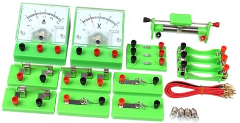 SZLIFE Kit Circuiti Elettrici per Studenti, Kit Avviamento per L'apprendimento della Fisica Elettrica, Dotato di Reostati Scorrevoli E Componenti Completi per Dimostrare I Principi Elettromagnetici