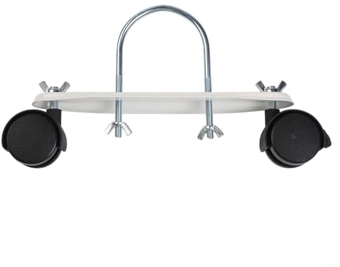 Vasiumic Soporte de radiador con ruedas móviles para calentadores eléctricos, soporte de acero al carbono, 2 piezas en blanco y negro (negro)
