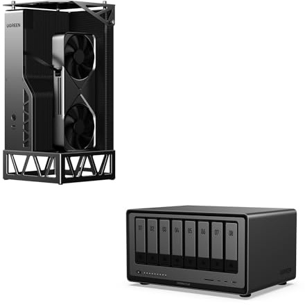 UGREEN NAS DXP8800 Plus 8-Bay Desktop NAS,Network Attached Storage (Diskless) Bundle LinkStation eGPU Dock with 850W Power Supply, Compatible with GPUs Like NVIDIA/AMD/Intel for Laptops/Ha
