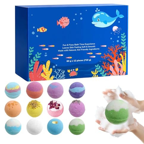 Badeschaum Für Frauen Mit Spielzeugen Und Einer Duft-Salzkugel | 12 Stück Kinder Badesalz-Kugeln Für Frauen, Mütter, Männer, , Mädchen, Jugendliche, Die Ganze , Für Zu Hause Und Unterwegs