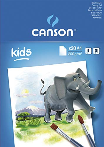Canson 400015588 Hobby, Malpapier, A4, weiß