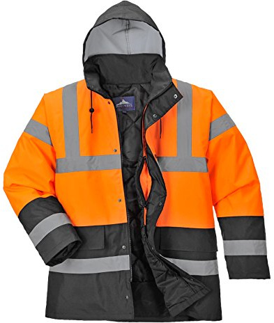 Portwest Parka HV Bicolore, Couleur: Orange/Noir, Taille: M, S467OBRM