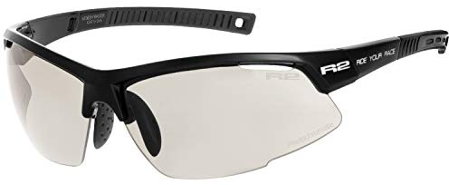 R2 Sportsonnenbrille RACER schwarz mit selbsttönenden Brillengläsern