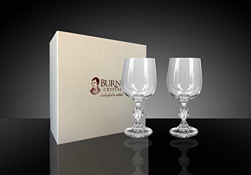 Burns Handcrafted Crystal Classic Sherry, vino e porta occhiali set di 2