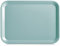 Zeller 26698 Plateau de service en mélamine empilable et résistant aux rayures Bleu clair Env. 43,5 x 32,5 cm