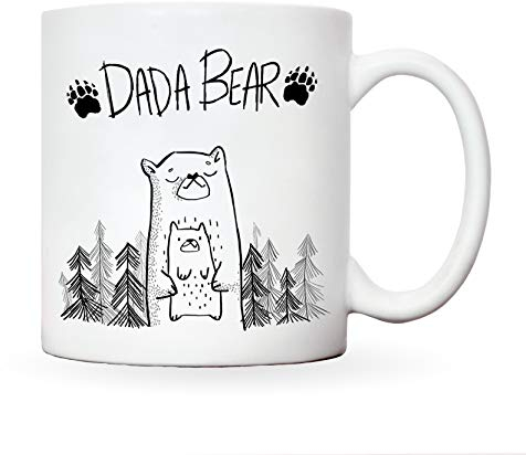 Daddy mug | Dada Bear | Fathers Day Cup presents from daughter or son | gifts for dads birthday | Christmas mugs dad my father or sibling gift | work cup