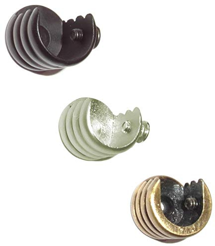 Wandlager Seitenhalter aus Metall für 16 mm Gardinenstangen (Messing antik, rechts)