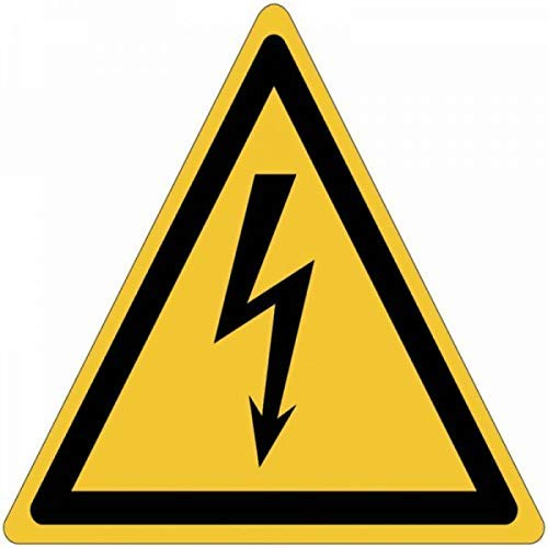 Stickerslab Warnschilder ISO 7010 Elektrischer Strom W012