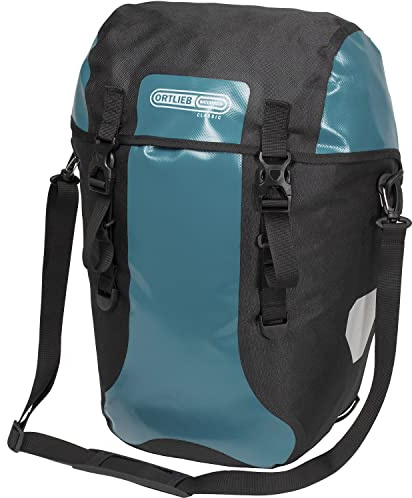 Ortlieb Fahrradtasche, Schwarz, 40 Liter, Paar, 2.5 kg, Riemenmontage, Einstellbar, Schnalle, 1 Fach, Weich, Fahrradkompatibel