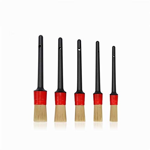 Fahrzeugpflege Pinsel Auto Exterior Innendetailpinsel Boar Haarborsten-Bürste for Kfz-Reinigung Auto-Detail-Tools-Dashboard-Reinigungsbürste Fahrzeugpflege Reinigungsbürsten-Set