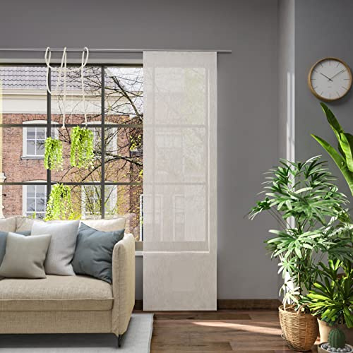Neutex for You! Libre ECO Schiebevorhang, Gardine, Vorhang, Halbtransparent, 245 x 60 cm, Leder, 6237926