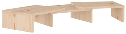 vidaXL Monitorständer 60x24x10,5 cm Massivholz Kiefer