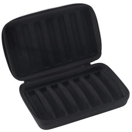 SPYMINNPOO Mundharmonika-Etuis, PU-Leder-Mundharmonika-Tragetasche mit Rei?Verschluss, Mundharmonika-Aufbewahrungstasche, Mundharmonika-Tragebox f¨¹r 7 Mundharmonikas