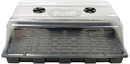 Germinateur de serre d'intérieur, 38 cm x 58 cm x 20 cm, grilles de ventilation réglables. (1)