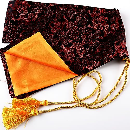 51 Inch Synthetic Silk Nice Pattern Bag with Golden Tassel Cover Carrying for Japanese Samurai Katana Chinese Swords