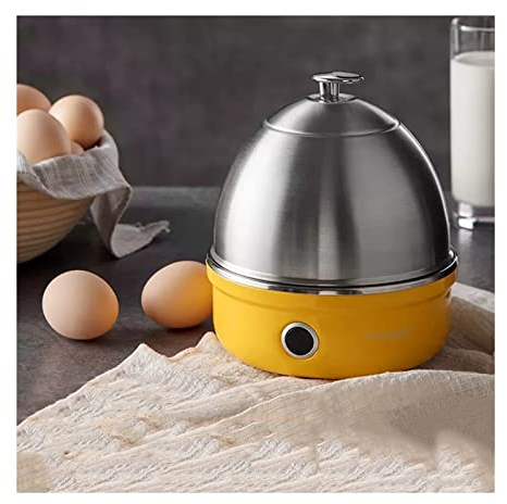 Electric Egg Cooker Egg Boiler, Household Stainless Steel Automatic Power-off Small Breakfast Machine Multi-function Egg Boiler 7 Egg Capacity (Color : Roze) (Color : Roze) (Color : Giallo)