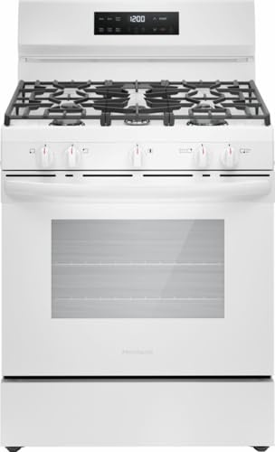 Frigidaire FCRG3062A 30 Inch Wide 5.1 Cu. Ft. Free Standing Gas Range with Steam Clean and Broil Element - White