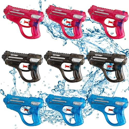 DERAYEE wasserpistole klein,Wasserspritzpistolen,Spritzpistole,Mini Wasserpistolen,Sommer Spielzeug Garten Pool Party Mitgebsel für Kinder (9PC klein Stil 2)