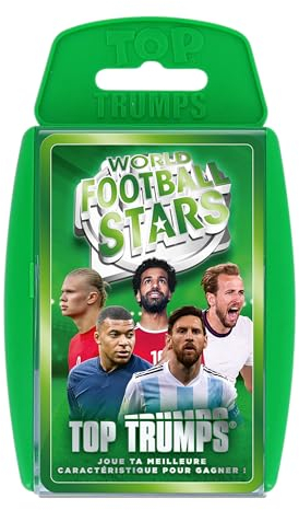 Winning Moves TOP TRUMPS WORLD FOOTBALL STARS - brädspel - Kortspel - Battlespel - Reseformat - Svensk version