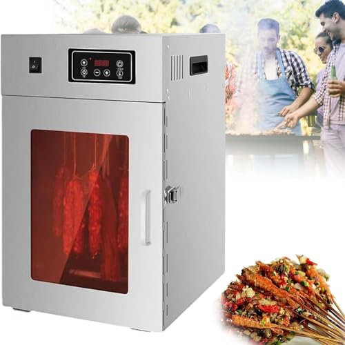 Secador Carne Automático Rotativo Acero Inoxidable, Deshidratador Alimentos Y Gabinete Secado, Deshidratador Alimentos Comercial Grande, Secador Grado Industrial, Ajuste 30 A 90 ℃,5KG