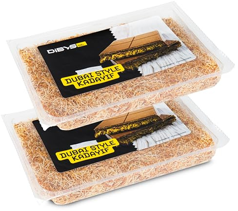 Kadayif Frito 2x200g – Pasta Kadaif Cabello de Ángel – Ideal para Chocolate de Dubái o Baklava – Kataifi Listo para Usar – Pasta Kadaif para Chocolate de Dubái – Perfecto para Postres y Platos Salados