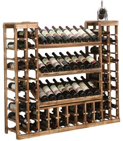 GDMDPTE Enfriador de vinos de pie - Vitrina de Madera Maciza para Botellas de Vino, Elegante y práctico para Bar o Sala de Estar, botellero Decorativo para Amantes del Vino.