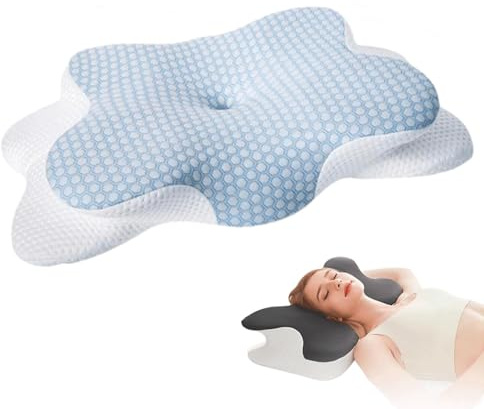 Pillowdaddy Pillow Daddy Das Nacken-Therapiekissen Antischnarchkissen Schlafkissen Ergonomisches Memory Foam Kissen für Seiten,Rücken& Bauchschläfer,Atmungsaktiv&Waschbar,Summer Edition-61.5X34x13/9cm