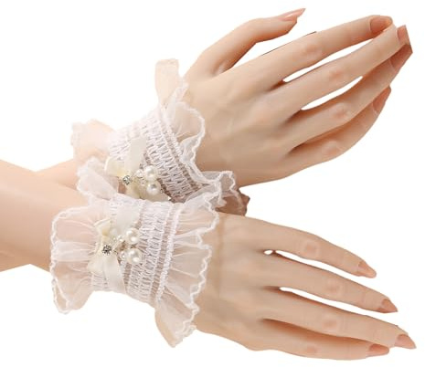 Wayfadacc Verstellbare Armstulpen aus Spitze, elastisches Design, einfach zu tragen, für den täglichen Gebrauch, perfekt für modische und lässige Outfits