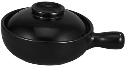 GALPADA Cazuela De Barro Tradicional Para Cocinar Arroz Cazuela De Estilo Japonés Con Tapa Utensilios De Cocina Para Guisos Estufa