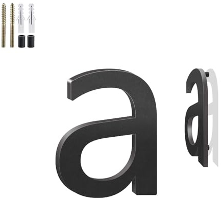 6-ZollSchwimmende Hausnummern und Metallbuchstaben für Außenbereich, Aluminium Adresszahlen und Buchstaben für Tür, Briefkasten, Garten – Ideal für Zuhause oder Büro (Buchstabe A)