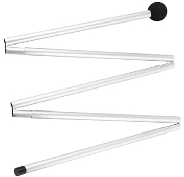 RUHTEUO Zeltstangen Zeltstange Baldachinstangen montiert Aluminiumlegierung Faltbare Camping Strand(2M Flat Tip)