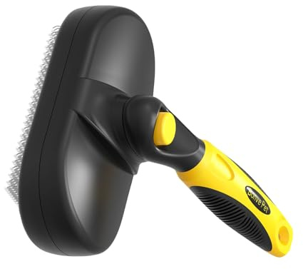 Zyntora Brosse à Chat pour la Perte de Poils | Outil De Massage Pour Animaux,Brosse À Poils Pour Animaux Avec Bouton De Libération,Pour le Spa, la Salle de Bain, la Maison, le Salon, le Voyage et la