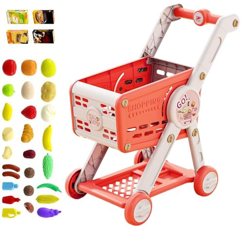 Carrito de juguetes para niños - Juego de actividades de clasificación, juego de rol de mercado interactivo | Sala de juegos para niños pequeños Desarrollo de viveros Regalo Cumpleaños