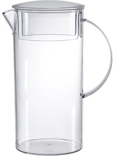 Caraffa - bricco - plastica - trasparente - 2 litri - 22 cm x 11 cm