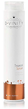 D.VINITY Tropical Splash – Champú Protección Solar, Chumpú para Cabellos Secos, Nutre y Repara, Rico en Vitamina C, Filtro UV, Elimina Restos Cloro (250 ml) 350 gr