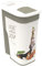 Rotho Flo Tierfutterbox 4,1l mit Deckel, Kunststoff (PP) BPA-frei, anthrazit/weiss, 4,1l (19,5 x 13,6 x 27,0 cm)